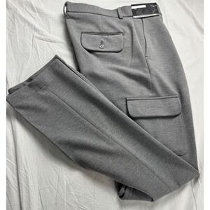 J. Ferrar Men cargo Regular Fit Gray Twill Dress chino Pants 29 x 32 NWT $80